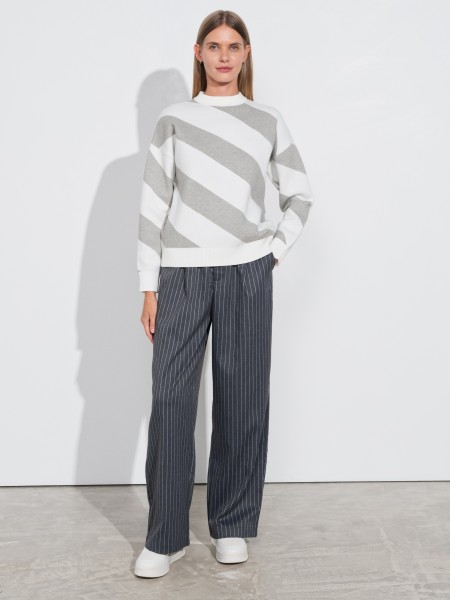 Striped knitwear sweater