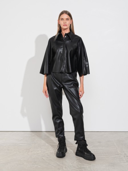Leatherette blouse