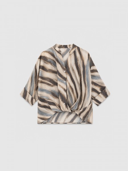 Blusa estampada com n�