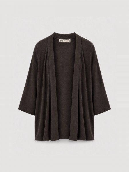 Open knit jacket